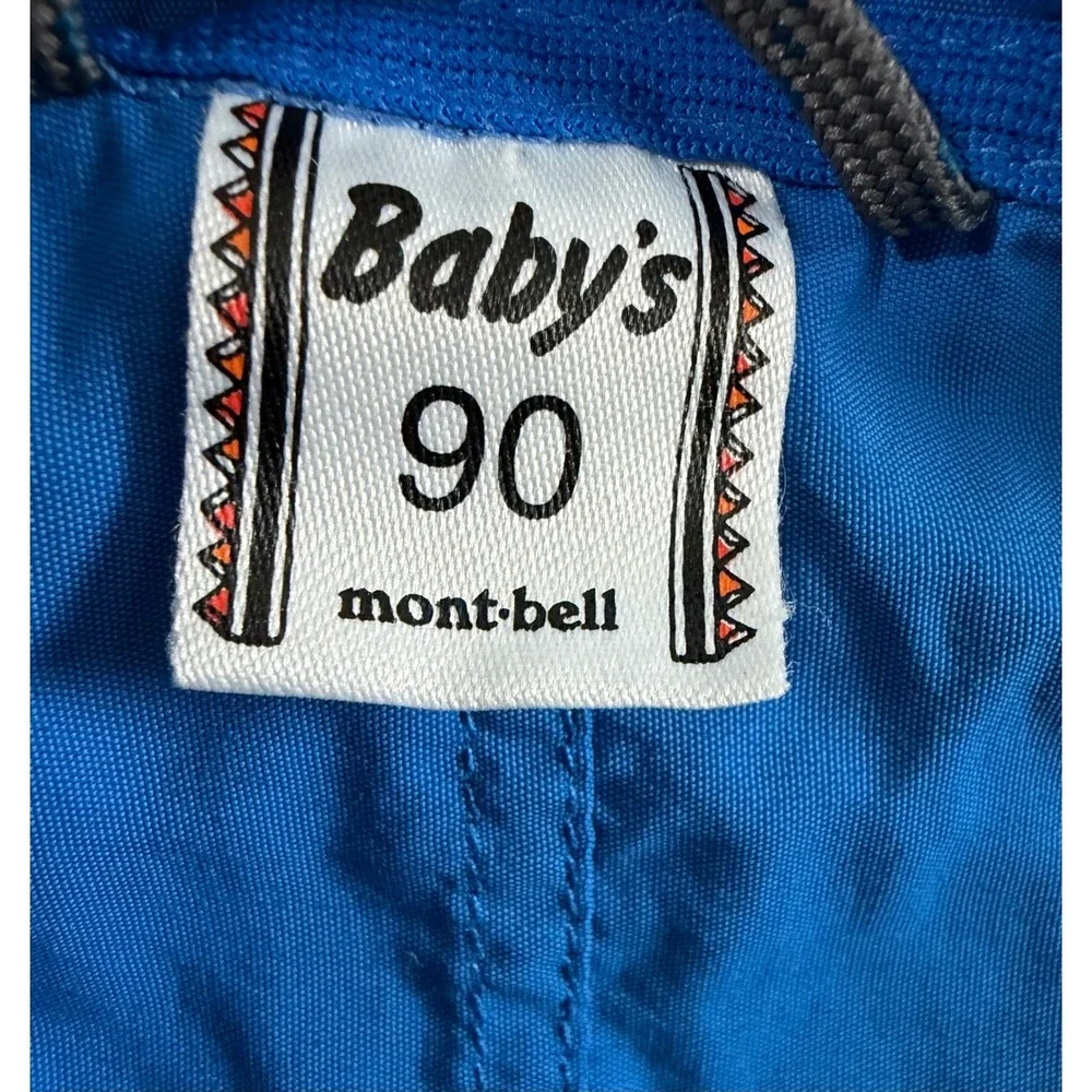 Mont-bell Windbreaker Jacket Baby‎ 90 Size 9 Blue Hooded Nylon Shell